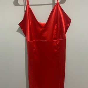 Red Satin Dress Size 3x